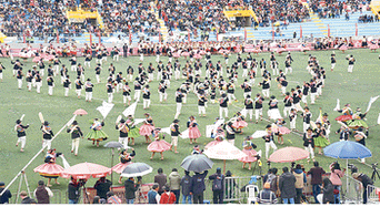 FIESTA Y Color. Bailarines mostraron sus mejores trajes. 