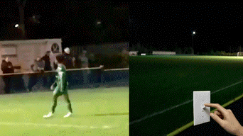 Resultado de imagen para Futbolista apaga la luz de todo el estadio en pleno partido tras recibir la tarjeta roja