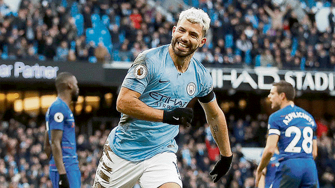 City goleó al ritmo del 'Kun' Agüero