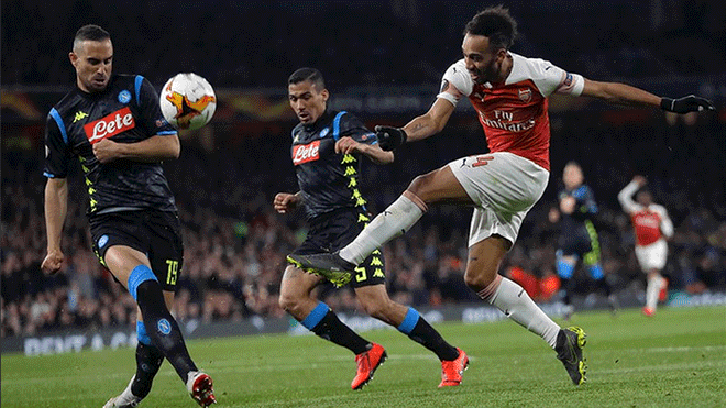 Arsenal vs Napoli por cuartos de final de la Europa League