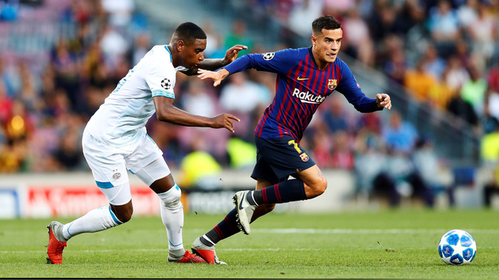 Barcelona debutó goleando por 4-0 al PSV en la Champions League.